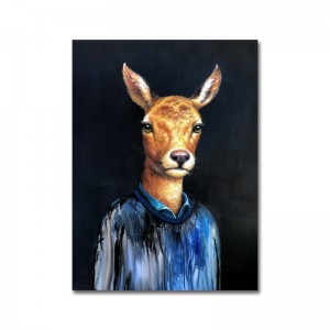 100% kézzel készített olajfestmény állat otthoni dekoráció absztrakt kortárs vászon művészeti munka